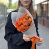 5 огненных кустовых роз Смэшинг 40 см