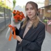 7 огненных кустовых роз Смэшинг 40 см