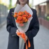 7 огненных кустовых роз Смэшинг 40 см
