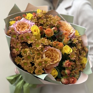 Букет дня с розами Летний день