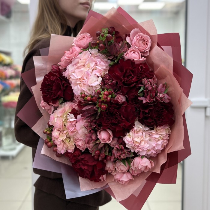 Авторский букет Вишневый Сад