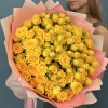 25 желтых кустовых роз Еллоу Бейби 50 см