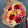 25 ярких роз MIX 60 см