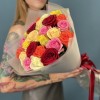 25 ярких роз MIX 60 см
