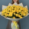 35 кустовых роз Еллоу Бейби 50 см