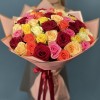 51 яркая роза MIX 60 см