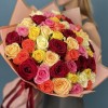 51 яркая роза MIX 60 см