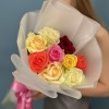 9 ярких роз MIX 60 см