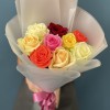 9 ярких роз MIX 60 см