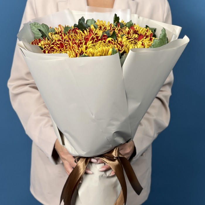 15 Желто-красных хризантем Том Пирс