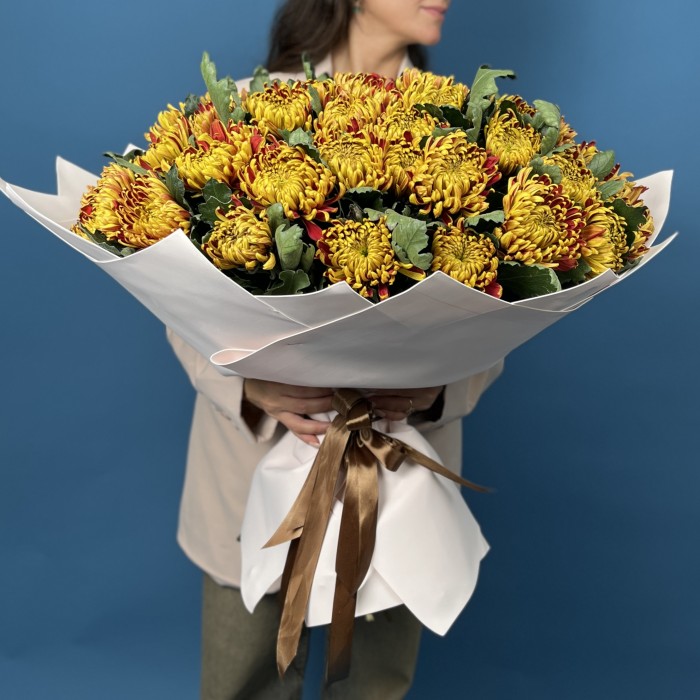 51 Желто-красная хризантема Том Пирс