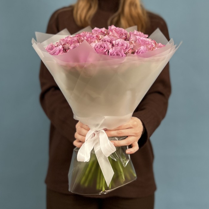 41 сиреневая роза 40 см