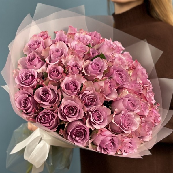 41 сиреневая роза 40 см