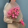 11 кустовых розовых роз Жизель 50 см