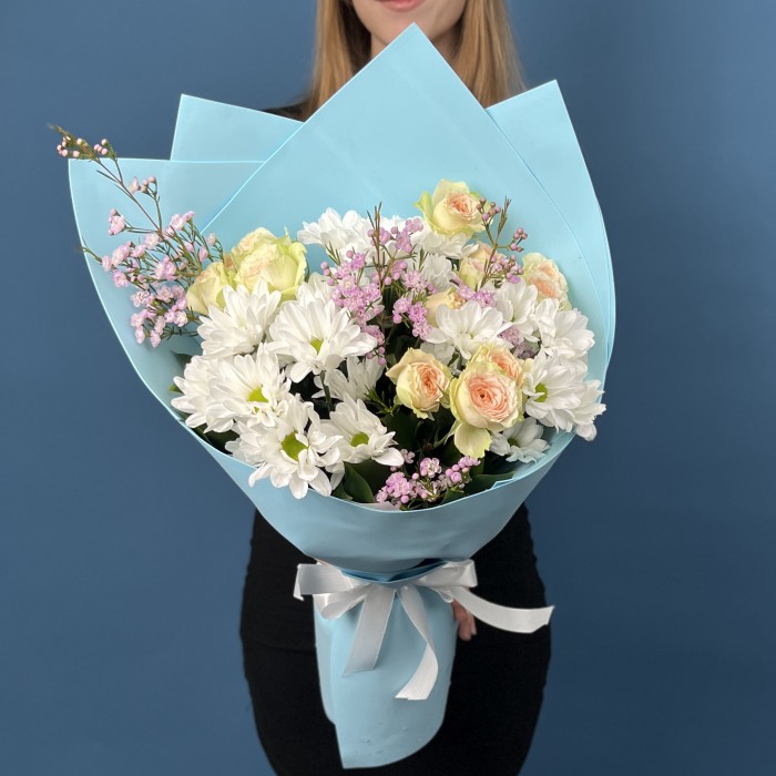 Нежный букет на день рождения для сестры