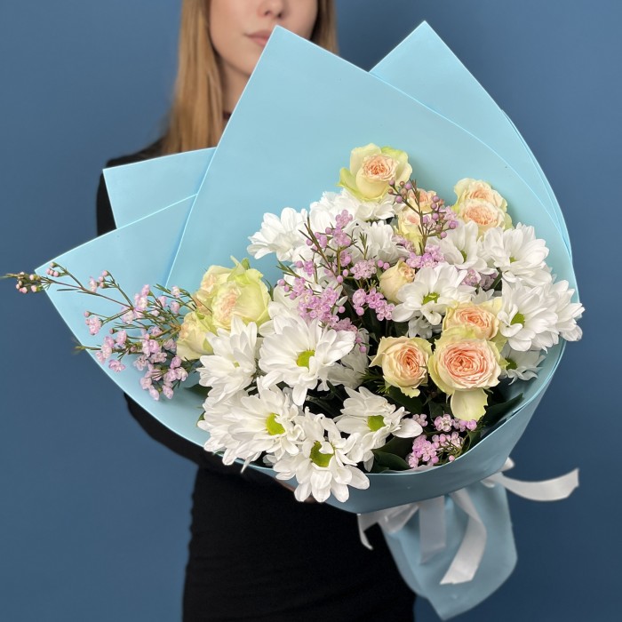 Нежный букет на день рождения для сестры