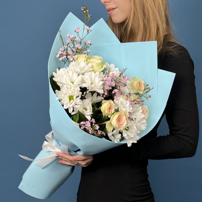Нежный букет на день рождения для сестры
