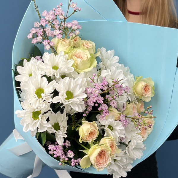 Нежный букет на день рождения для сестры