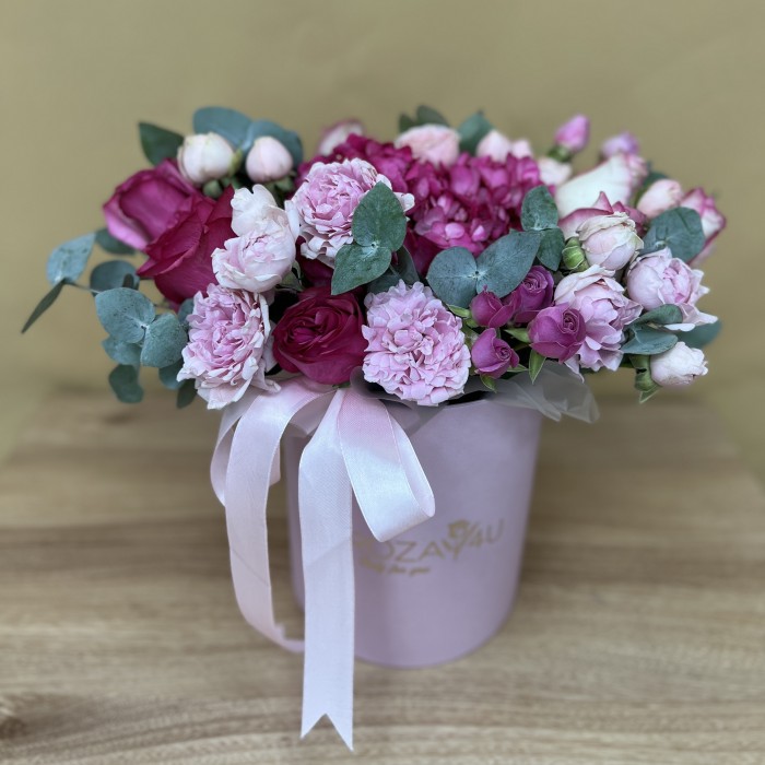 Букет дня в коробке гармония красок