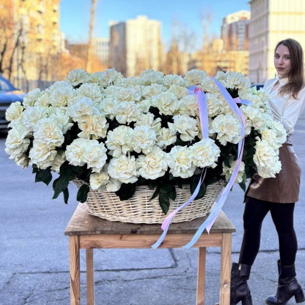 151 французская Роза Мондиаль в корзине