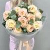 11 персиковых пионовидных роз Присцилла 50 см