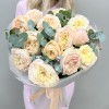 15 персиковых пионовидных роз Присцилла 50 см