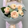 5 персиковых пионовидных роз Присцилла 50 см