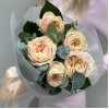 5 персиковых пионовидных роз Присцилла 50 см
