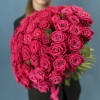101 малиновая роза Шангрила 40 см