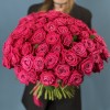 101 малиновая роза Шангрила 40 см