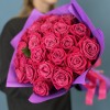 25 малиновых роз Шангрила 40 см