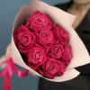 9 малиновых роз Шангрила 40 см
