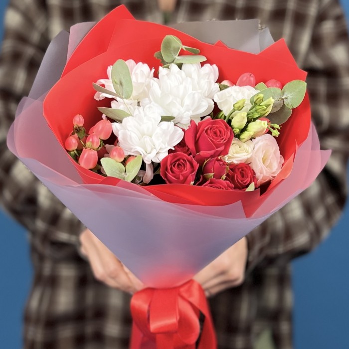 Маленький Букет Красный Бархат