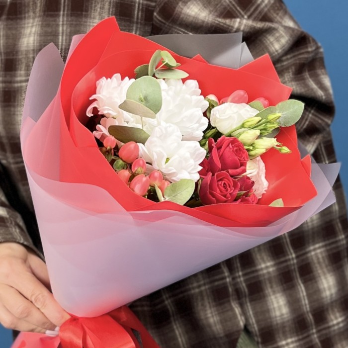 Маленький Букет Красный Бархат