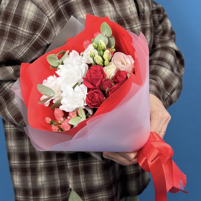 Маленький Букет Красный Бархат