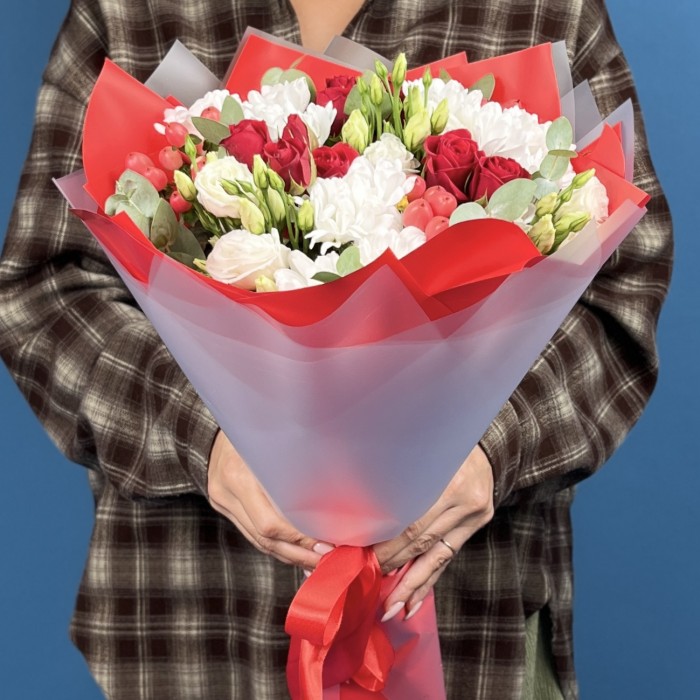 Средний Букет Красный Бархат