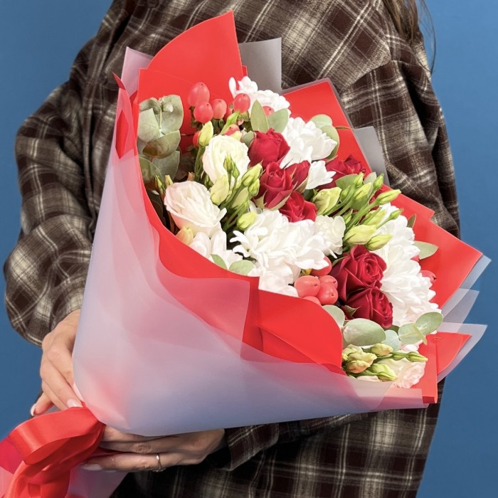 Средний Букет Красный Бархат