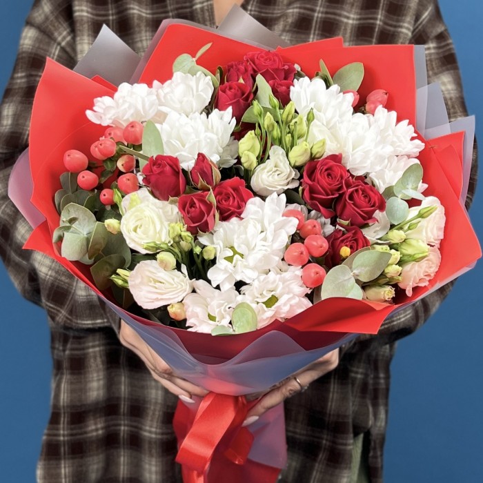 Средний Букет Красный Бархат