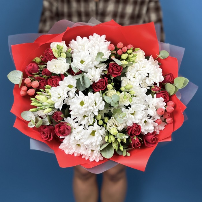 Большой Букет Красный Бархат