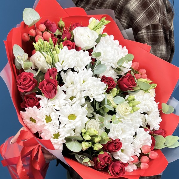 Большой Букет Красный Бархат