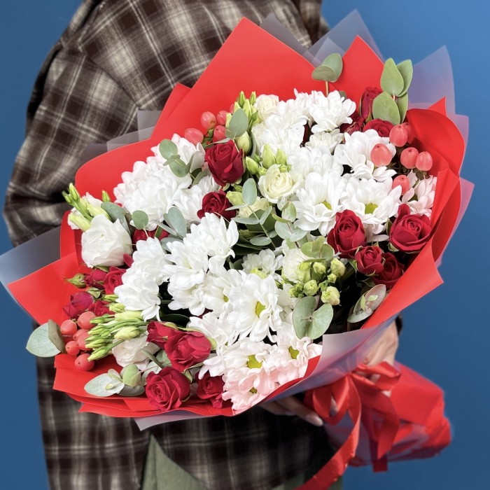 Большой Букет Красный Бархат