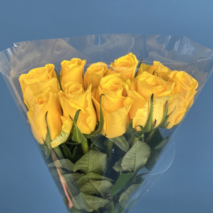 Роза 40 см Жёлтая