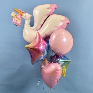 Набор шаров для девочки Аист прилетел