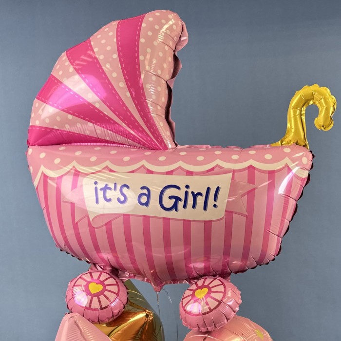 Набор шаров коляска для девочки