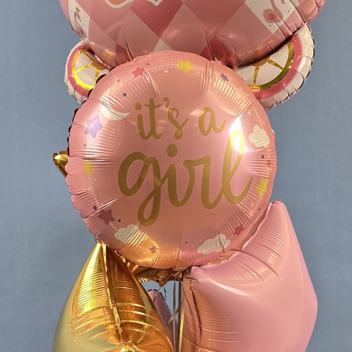 Набор шаров на рождение девочки