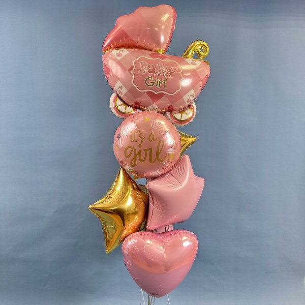 Набор шаров на рождение девочки