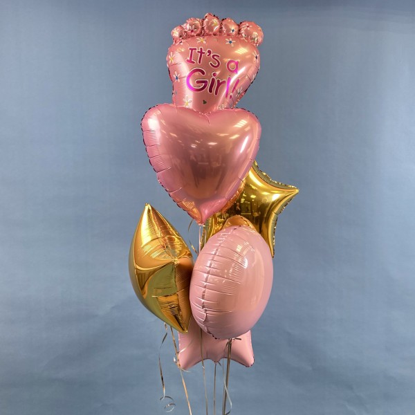 Набор шаров ножка малыша девочка