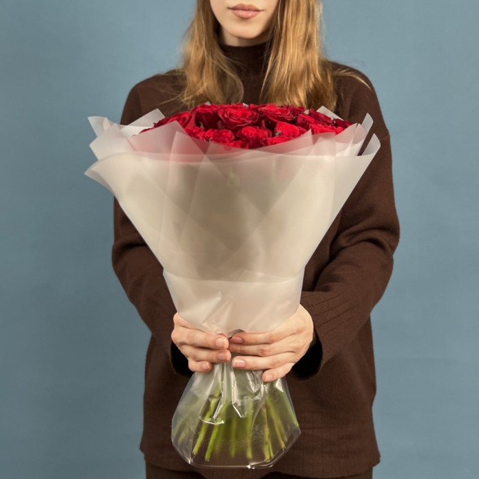 41 красная роза 40 см