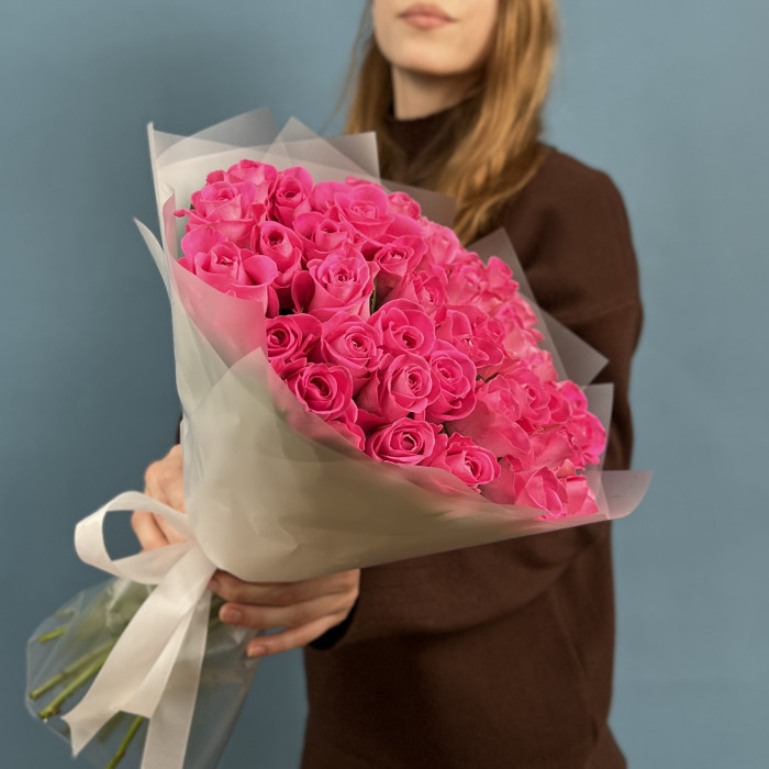 41 розовая роза Аква
