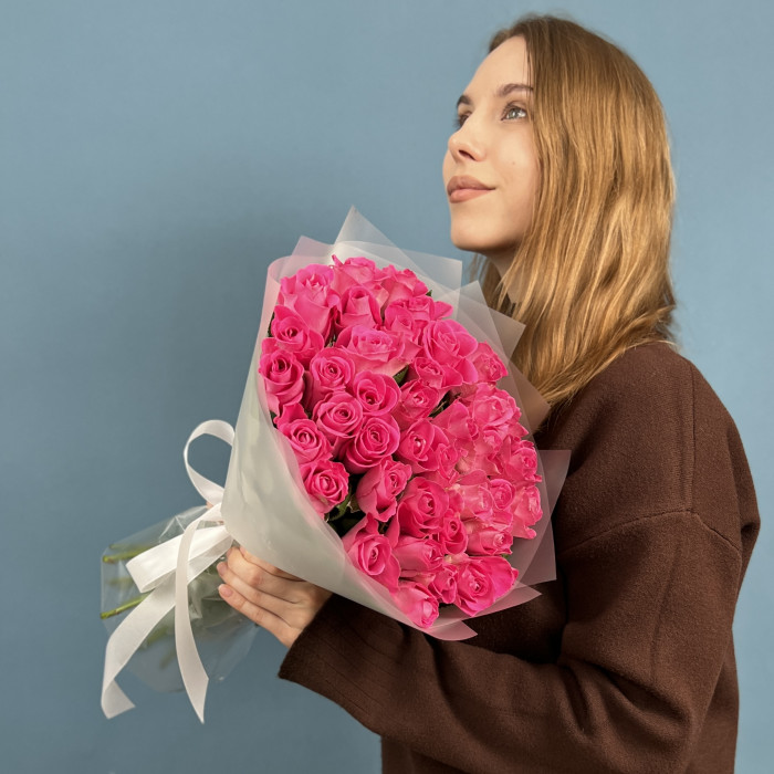 41 розовая роза Аква